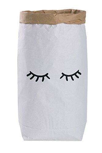 Preisvergleich Produktbild Papiersack Paper Bag Kraftpapier Beutel Braun Weiß 'Augen'