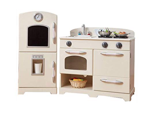 Cocina de juguete grande de madera blanca de Teamson Kids TD-11413W