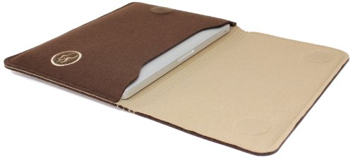 Waterkant Deichkönig Wollfilz-Tasche 39,2 cm (15,4 Zoll) für Apple MacBook braun/beige