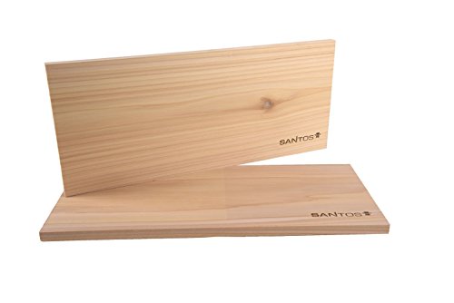 Räucherbrett XXL 2 Stück aus Zedernholz, Western Red Cedar – Rauch Smoken auf Gasgrill Kohlegrill – 40cm x 17,5cm x 1,4cm – Mehrfache Verwendbarkeit - 2