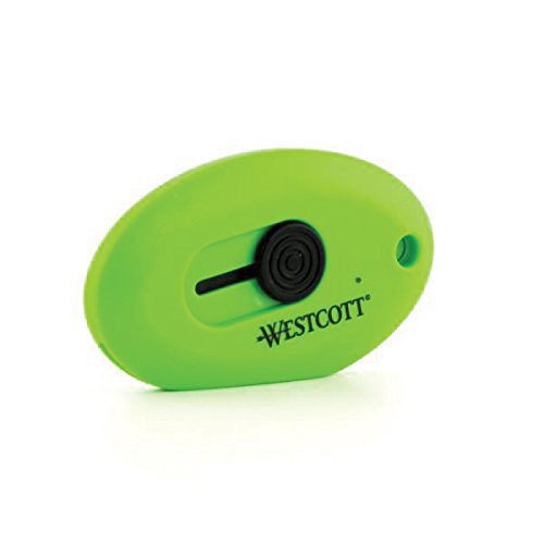 Westcott E-16474 00 Mini-Cutter mit Keramik-Sicherheitsklinge, automatisch einziehbar und integriertem Magnethalter, grün - 10