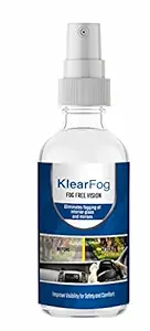 KlearFog Anti-Fog Spray for Car windshield and Bathroom Mirror. Clean glass and make it AntiFog