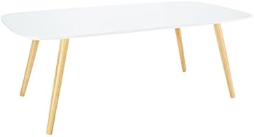 LOMOS&reg; No.15 gro&szlig;er Couchtisch in wei&szlig; aus Holz im modernen Retro-Look