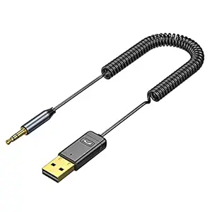 Homgeel C11 Car o Transmitter & Receiver BT 5.0 Wireless Music Adapter 3.5mm AUX o Adapter for TV PC Car Stereo Speaker