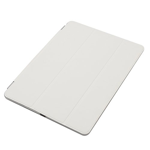Besmall Neu Ultra Slim Edles iPad Air iPad 5 Hülle – Smart Cover Leder Case Schutz Hülle Tasche + Back Case – inkl. Displayschutzfolie Reinigungstuch Stift mit Multi Ständer Auto Sleep Wake (iPad Air/iPad 5, Farbe:Weiß) - 3