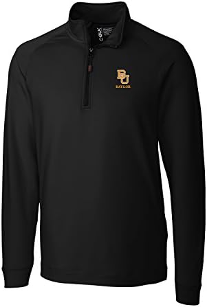 CBUK Men's NCAA Jackson Half Zip Overknit Jacket, Black, Large