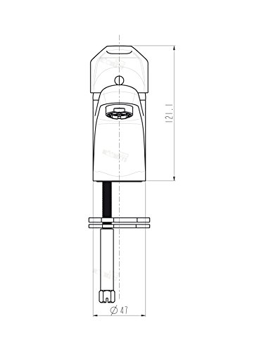 Niederdruck Einhebel Waschtischarmatur Chrom - 4