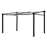 Happy Garden Pergola Murale 3x4m FRÉJUS Beige - Structure Aluminium