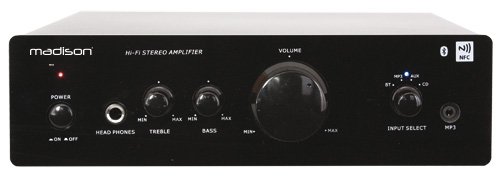 Madison MAD1000 - Amplificador Hi-Fi (con estéreo, Bluetooth y NFC 2 x 50 W)