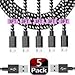 Price comparison product image Ahker Micro USB Cable, [5Pack-3ft] Premium Nylon Braided High Speed USB to Micro USB Charging Cord Android Fast Charger for Samsung Galaxy S7/S6/S5/Edge,Note 5/4/3,HTC,LG and More (5Pack 3ft)