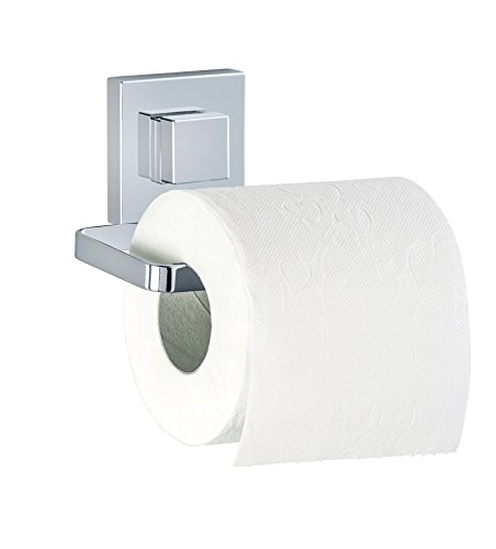 Wenko 22687100 Toilettenpapierhalter „Quadro“ mit Vacuum-Loc, Edelstahl, Silber, 14 x 11 x 6 cm - 2