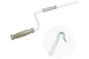 AVOSDIM.COM STORES, RIDEAUX, MOUSTIQUAIRES Manivelle et poignée pour volet roulant manuel - Longueur totale jusqu'à 1510 mm - Laqué blanc - Kit complet (Manivelle crochet 1300mm)