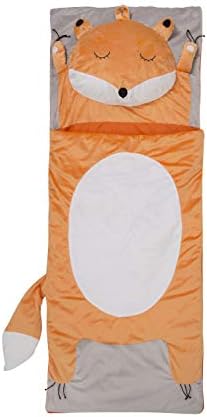 Mountain Warehouse Fox Sleeping Bag - Short Plush Pillow, Zip Pullers, Cute, Detachable Straps, Warm Childrens & Adults Sleep Bag, Cosy -for Extra Guests at Home, Camping