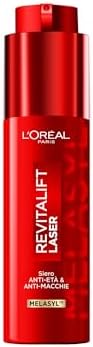 L'Oréal Paris Siero in Crema Anti Età Tripla Azione su Rughe, Macchie e Luminosità, Con Vitamina C, Niacinamide e Melasyl, Revitalift Laser Melasyl, 50ml
