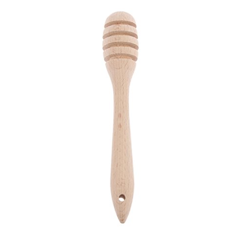 MagiDeal Holz Honig Rührstab Stick Dip Server Buche Honig Drizzler 16.5cm