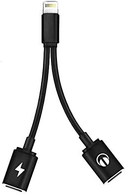 Ambrrhty Headphone Adapter Connect 3.5mm Music Input Jack Cable Compatible for phone Earpuds Splitter Black