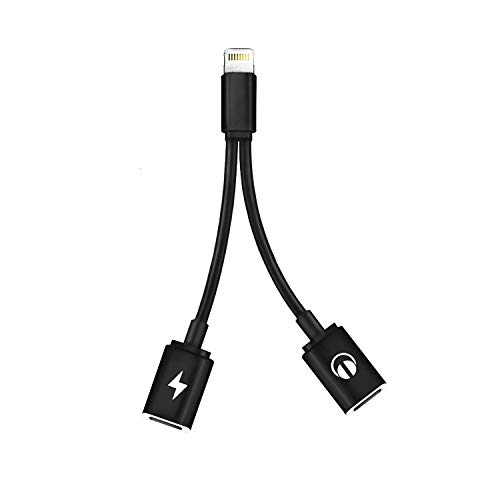 Ambrrhty Headphone Adapter Connect 3.5mm Music Input Jack Cable Compatible for phone Earpuds Splitter Black