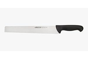 Arcos Coltello Salame con Lama in Acciaio Inossidabile 300 mm – Manico Ergonomico in Polipropilene, 2900 – Nero, Disponibile in Diversi Colori per Facilitare l'Identificazione