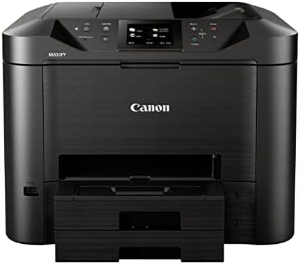 Canon Maxif MB5450 Stampante Multifunzione Inkjet, 24 ipm in Bianco e Nero, 15.5 ipm a Colori, 600 x 1200 dpi, Nero/Antracite