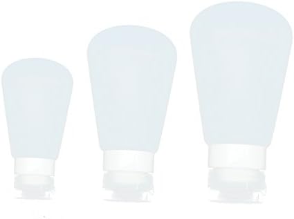 Travel Bottles Set Airline Carry-On Approved Leak Proof Squeezable Soft Silicone Travel Tubes for Liquid Containers Cosmetics Containers 3 Pack