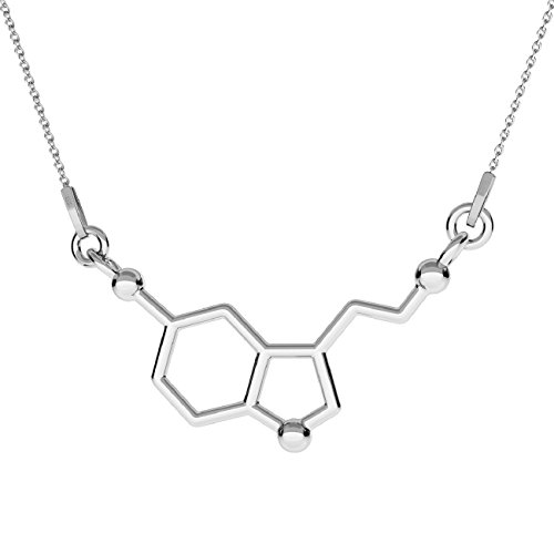 Collar con colgante de la serotonina en plata de ley 925