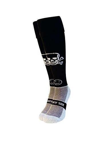WackySoxJolly Roger Pirate Knee Length Sports Socks, Rugby Socks, Hockey Socks