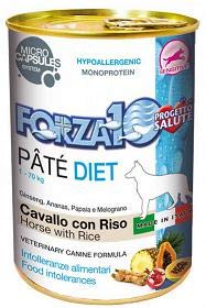 FORZA 10 Patè diet cavallo e riso umido cane gr. 400 - Mangimi umidi per cani