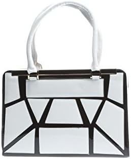 WOMEN LADIES BLACK/WHITE HANDBAG -LADIES MAZE BLACK/WHITE HANDBAG