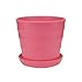 Produktbild Sunnymi Kunststoff Blumentopf Horizontale Linie Pflanzbehälter Garten Topf für Pflanzen Wachsen Bunte Mini Sukkulenten Blumen Topf Home Office Fenster Dekor (Rosa)