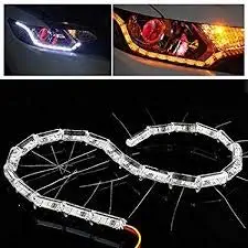 CS Glare 2x16 LED Car Strip Crystal Style DRL Daytime Running Turn Signal Moving Indicators Light for Automotive Retrofit Led Tubelight