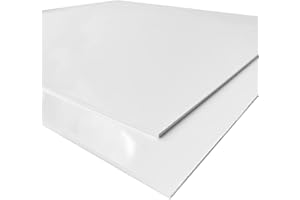 SIGNALÉTIQUE.BIZ FRANCE Panneau Plastique PVC 1,5 mm. Plaque P.V.C Blanc. Plaque PVC Plastique Blanc. Matière PVC rigide à la découpe - 50 x 60 cm (500 x 600 mm) -