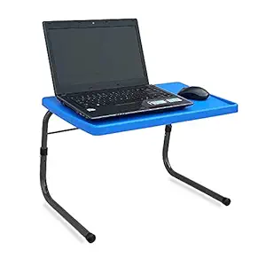 Bi3 Table Adjustable Portable Multipurpose Laptop Table, Bed Table, Study Table, Kids Table (Blue)