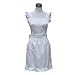 Produktbild Musuntas Lovely Princess Retro Handmade White Lady 's Kitchen Restaurant Schürze für Frauen Kuchen Nette Flirty mit Taschen Schürzen für Geschenk (weiß)