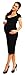 Zeta Ville Women?s Pregnancy Maternity Summer Stretch Bodycon Jersey Dress 205 (UK 14, Black)