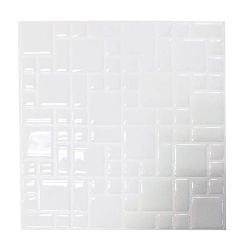 Tile & sticker 3D Gel Effetto Mosaico Autoadesivo Mosaic Wall Tile Decal - Basta staccare e attaccare al Completamente trasforma la Tua Cucina, Bagno o Dove Avete Piastrelle (10 Fogli 25,4 x 25,4 cm)