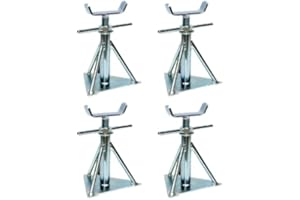 Mystatic Very Small Axle Stand for Static Caravan & Mobile Home - Adjustable Height Support Stands for Siting Chassis - High-Strength Steel Material Axle Stand - Number of 4 Stands - Size 7.5" - 10.5"