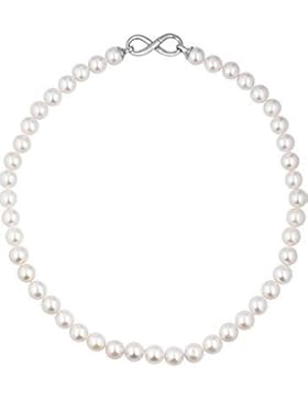 CHRIST Pearls Damen-Collier 925er Silber Süßwasser-Zuchtperle One Size, weiß