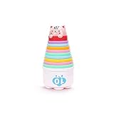 ★ Juguetes multifuncionales: apilar tazas, dando a los niños imaginación ilimitada. Un muy buen producto que puede proporcionar férulas, colores, números, geometría, gráficos. Un baño, playa, maceta de juguete multiusos. Una solución a las diferentes necesidades de los niños para ayudar a su bebé a comprender completamente los productos del mundo.