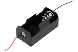 CABLEPELADO Porte-piles plat | Support de batterie D LR20 R20 | Comprend un câble de 200 mm | Tension totale : 1,5 V (1,5 V par pile) | Convient pour 1 pile D LR20 R20