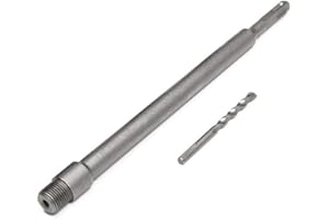 TERRYSHOP74 Asta per fresa a tazza con barra di prolunga e attacco SDS Plus da 35 cm in widia attacco su carotatrice a vite M22