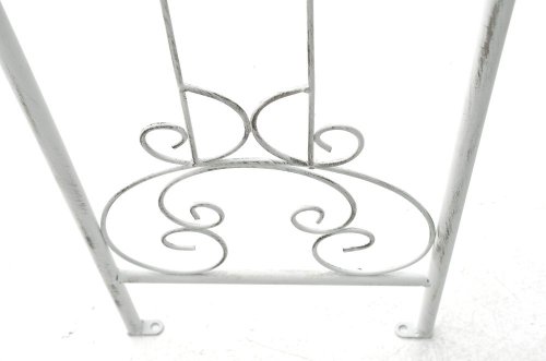 CLP Metall-Rosenbogen SAKI, Design orientalisch, Eisen pulverbeschichtet, ca. 115 x 30 cm, Höhe 250 cm antik-weiß - 5