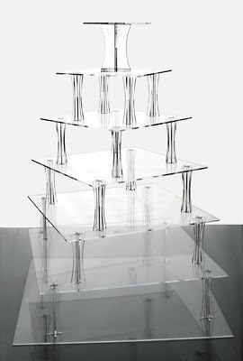 7 Tier Spiral Clear Acrylic Cupcake Stand from Wedding Acrylics