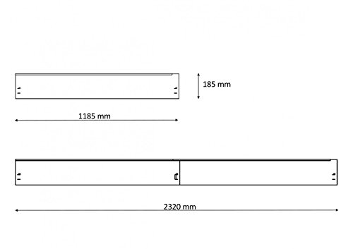 Rasenkante, Beeteinfassung und Wegbegrenzung Metall feuerverzinkt 120×18,5cm 19er Set (21,61m) - 3