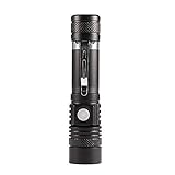 4 modos de luz LED de flash: alta, baja, estroboscópica, SOS. Tienes que pulsar el botón para el modo SOS. Ten en cuenta que no se puede utilizar para bucear y sumergir en agua. Si no le gusta su clip, puede quitar el clip de la linterna.