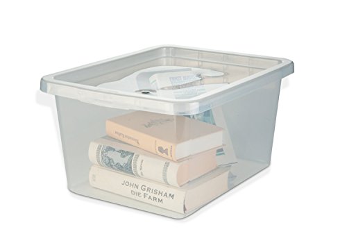 Kunststoffbox Aufbewahrungsbox Stapelbox CAESAR 1 | Kunststoff | transparent | stapelbar | 18 Liter Fassungsvermögen