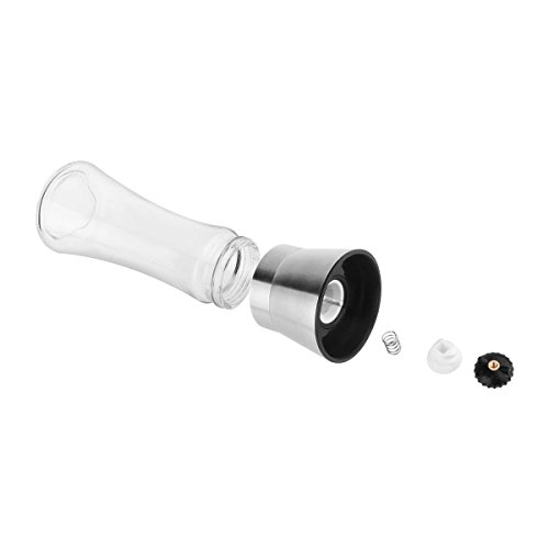 Pfeffermühle Edelstahl Salz Pfeffermühle 2 200 ml verstellbares Mahlwerk Keramik Rotor bleifrei Glas - 6