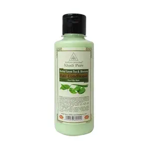 Khadi Pure Herbal Green Tea & Aloevera Hair Conditioner, 210 ml, (KPGTALVCDX1)