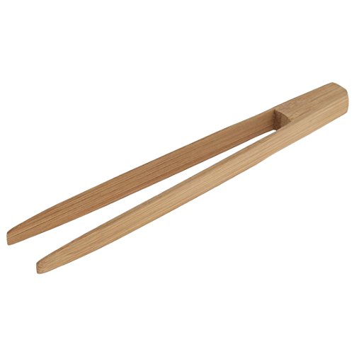 SODIAL(R) Bambu Hogar Cocina Comida Cake Pinzas Pinza de pan de 20cm de longitud, Madera Color