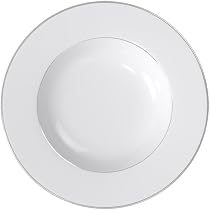Villeroy & Boch Anmut Platinum No. 1 Dessertschale – 25 Cm, Aus Porzellan Mit Platinrand – Elegant Für Pudding, Eis & Desserts
