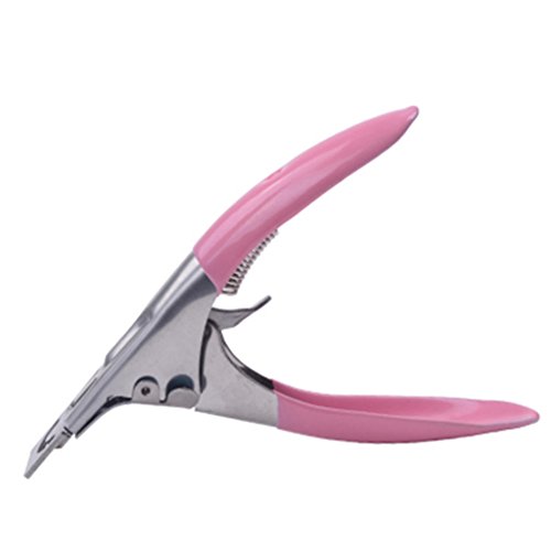 Acrylic False Fake Nail Art U-Type Manicure Nail Clipper Cutter Beauty Salon Pink